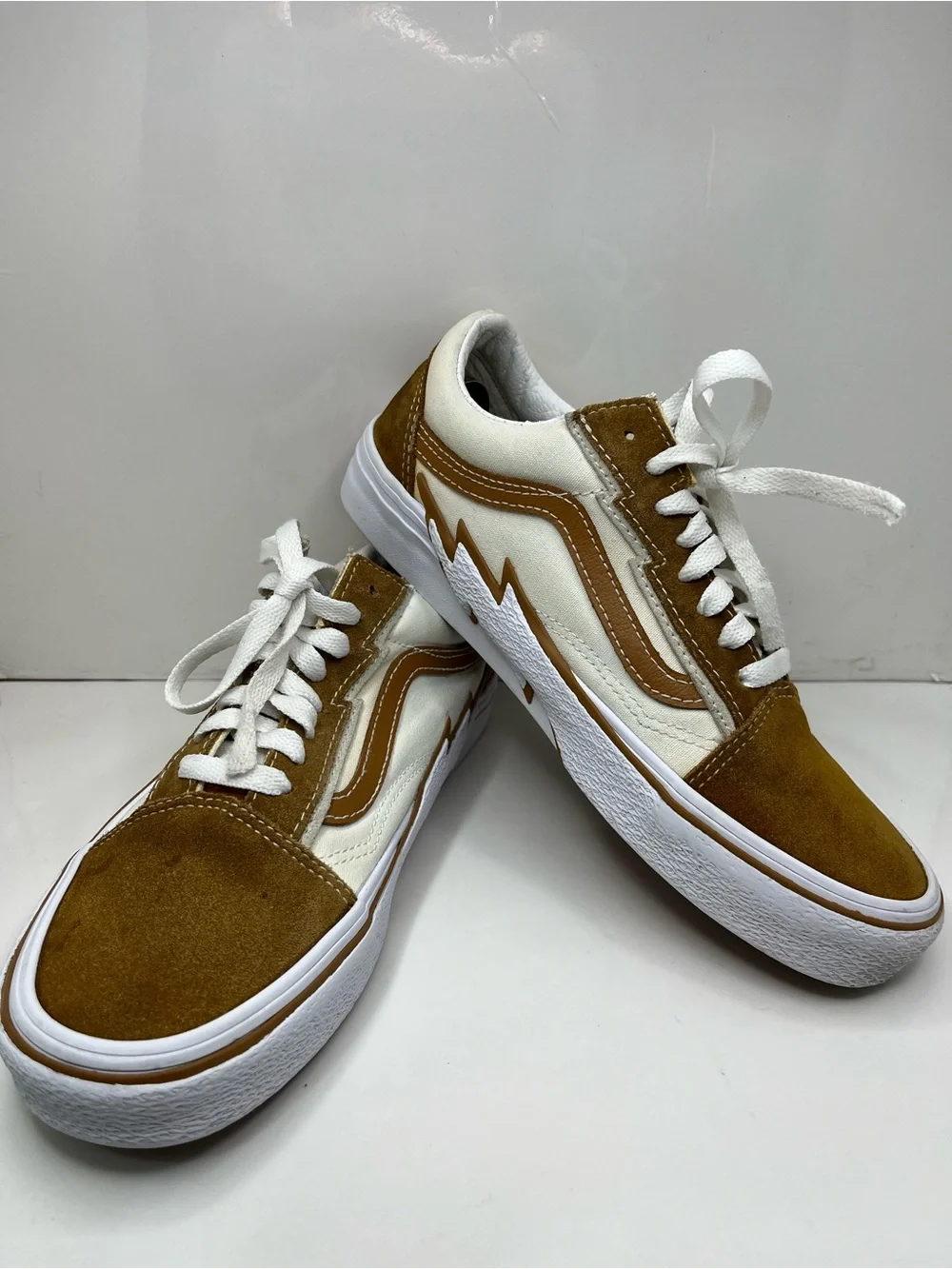 Vans Old Skool Bolt Unisex US M6.5/W8 Skate Shoes Cathay Spice White Sneakers